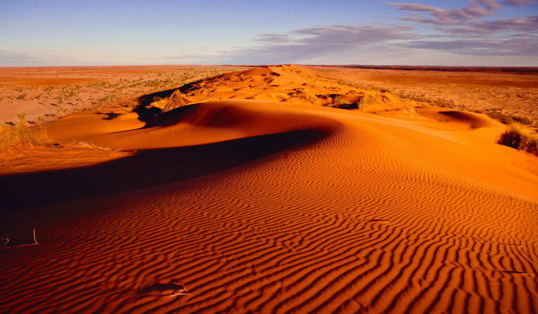 Simpson là sa mạc đẹp nhất ở Úc, có diện tích 176.500 km².

Các cồn cát chạy song song có sóng là điểm thu hút nổi bật nhất của sa mạc này.

Ước tính sa mạc Simpson có hơn 1.100 cồn cát chạy song song. Điều thú vị và gây kinh ngạc là một số cồn cát có chiều dài hơn 200 km.

Ngoài số lượng và chiều dài cồn cát, sa mạc Simpson cũng nổi tiếng với màu sắc rực rỡ như đỏ, cam, hồng và trắng.

Tuy nhiên, sa mạc này lại rất khô cằn, chỉ nhận được 150 mm nước mưa mỗi năm. Nhiệt độ trung bình mùa hè là 39 - 50 độ C.